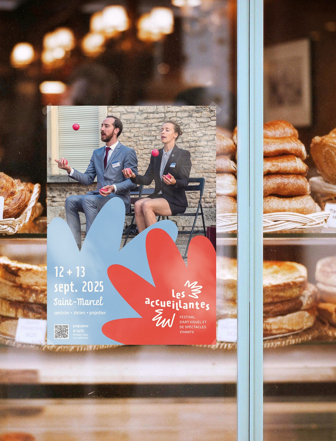 affiche du festival Les Accueillantes (Isère), festival de spectacles vivant et d'art visuel