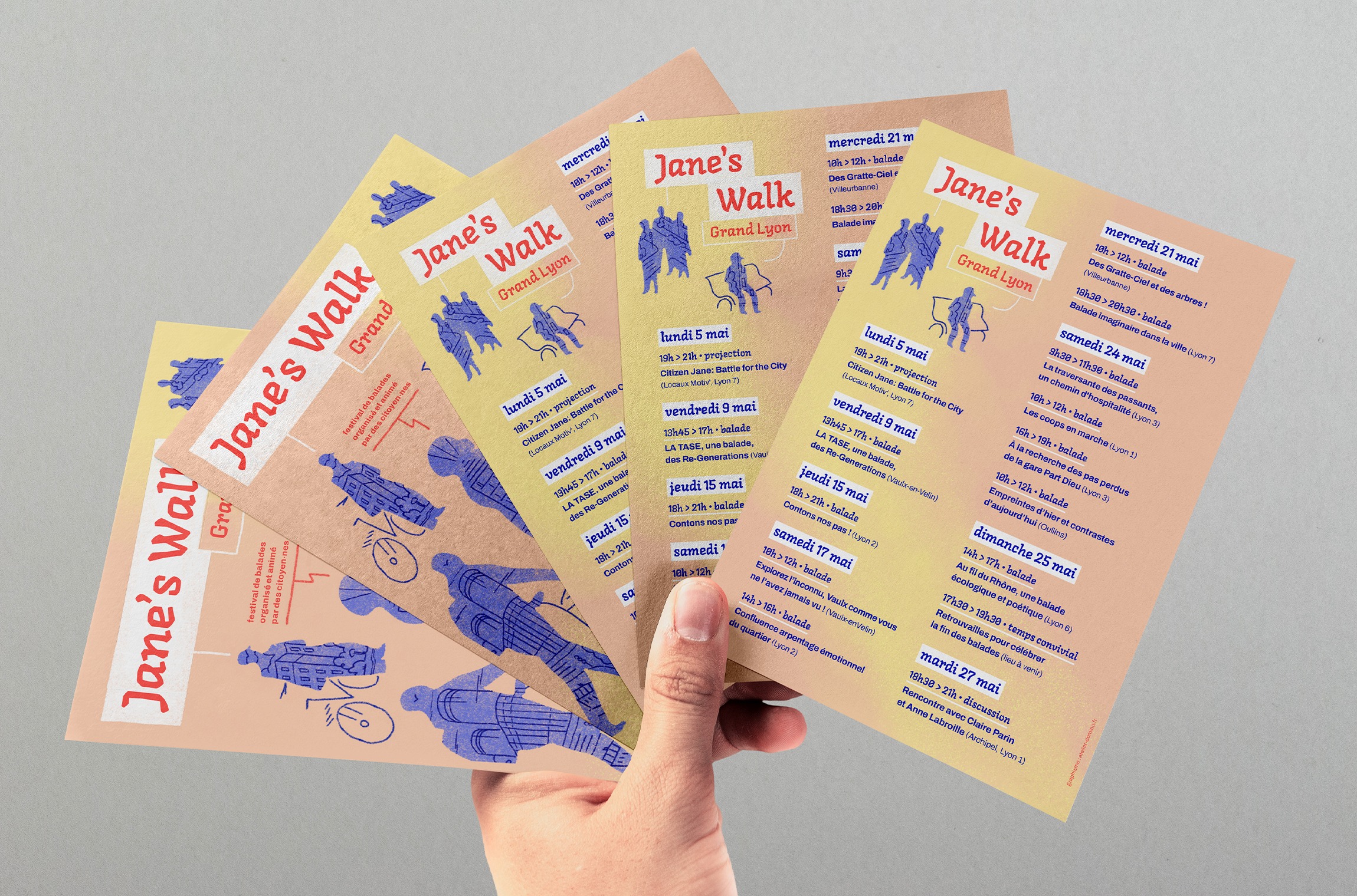 flyer du jane's walk Grand Lyon, festival de promenades