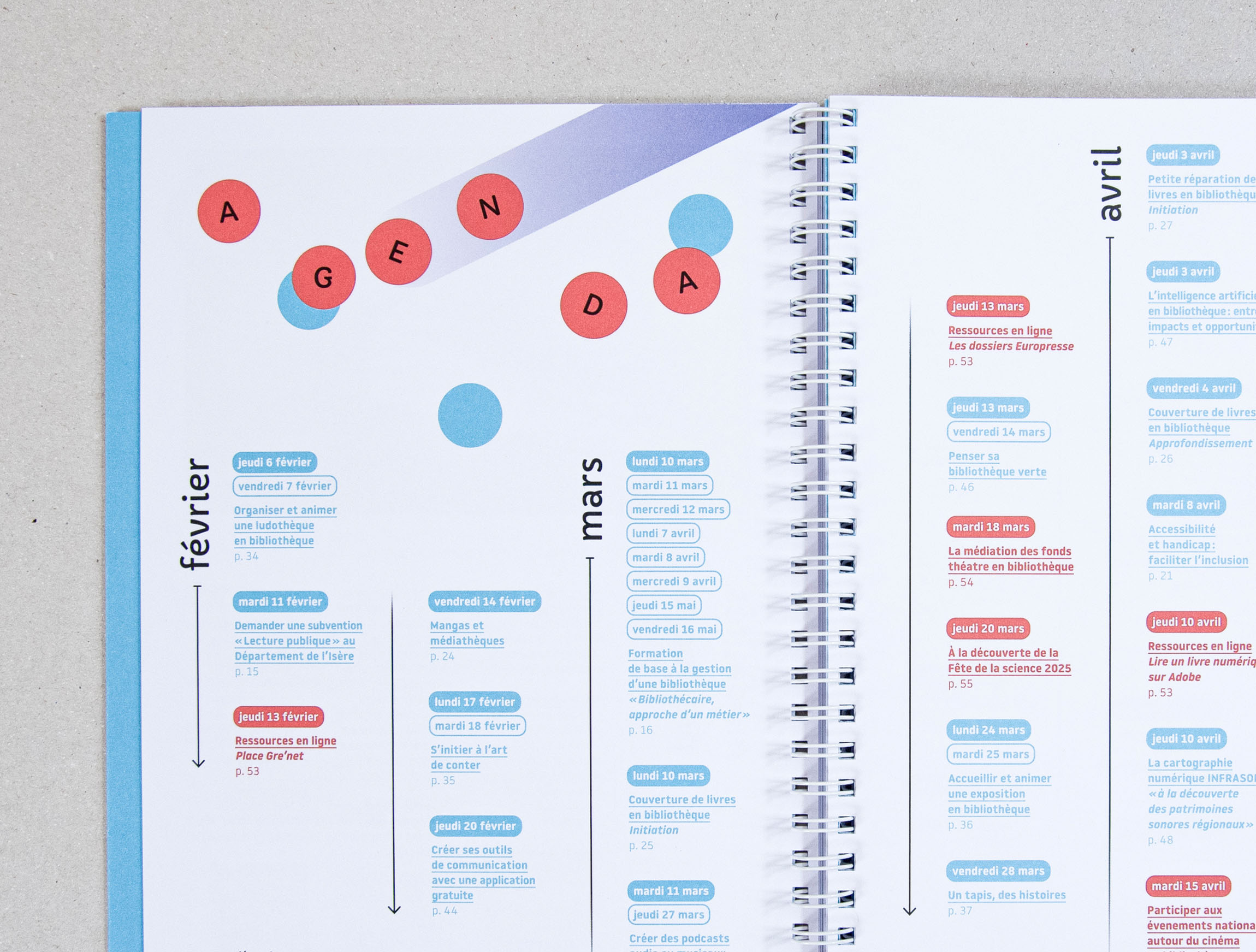 agenda du catalogue formations de la médiathèque départementale de l'Isère