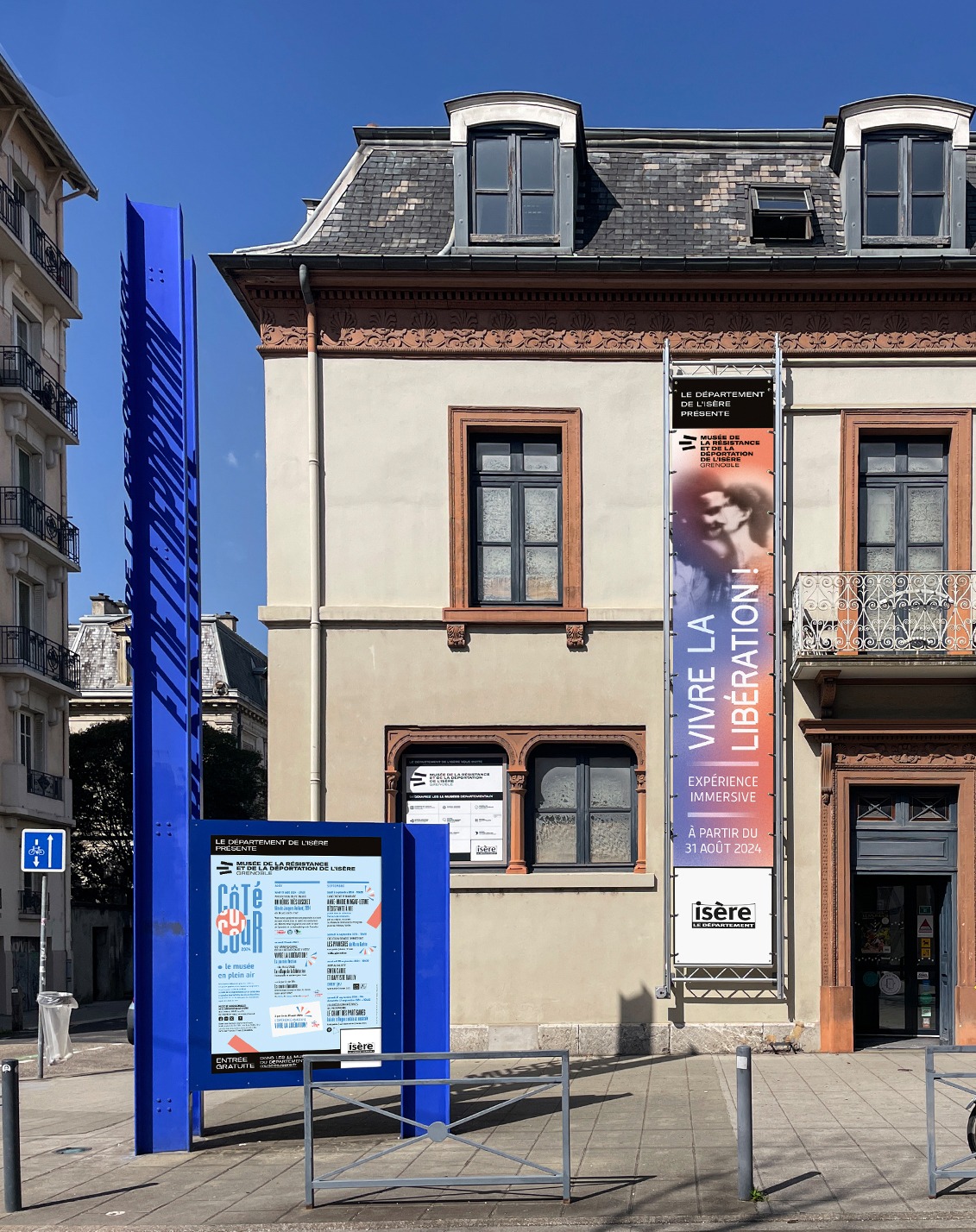 bache de l'expérience immersive "Vivre la Libération !", au musée de la Résistance et de la Déportation de l'Isère