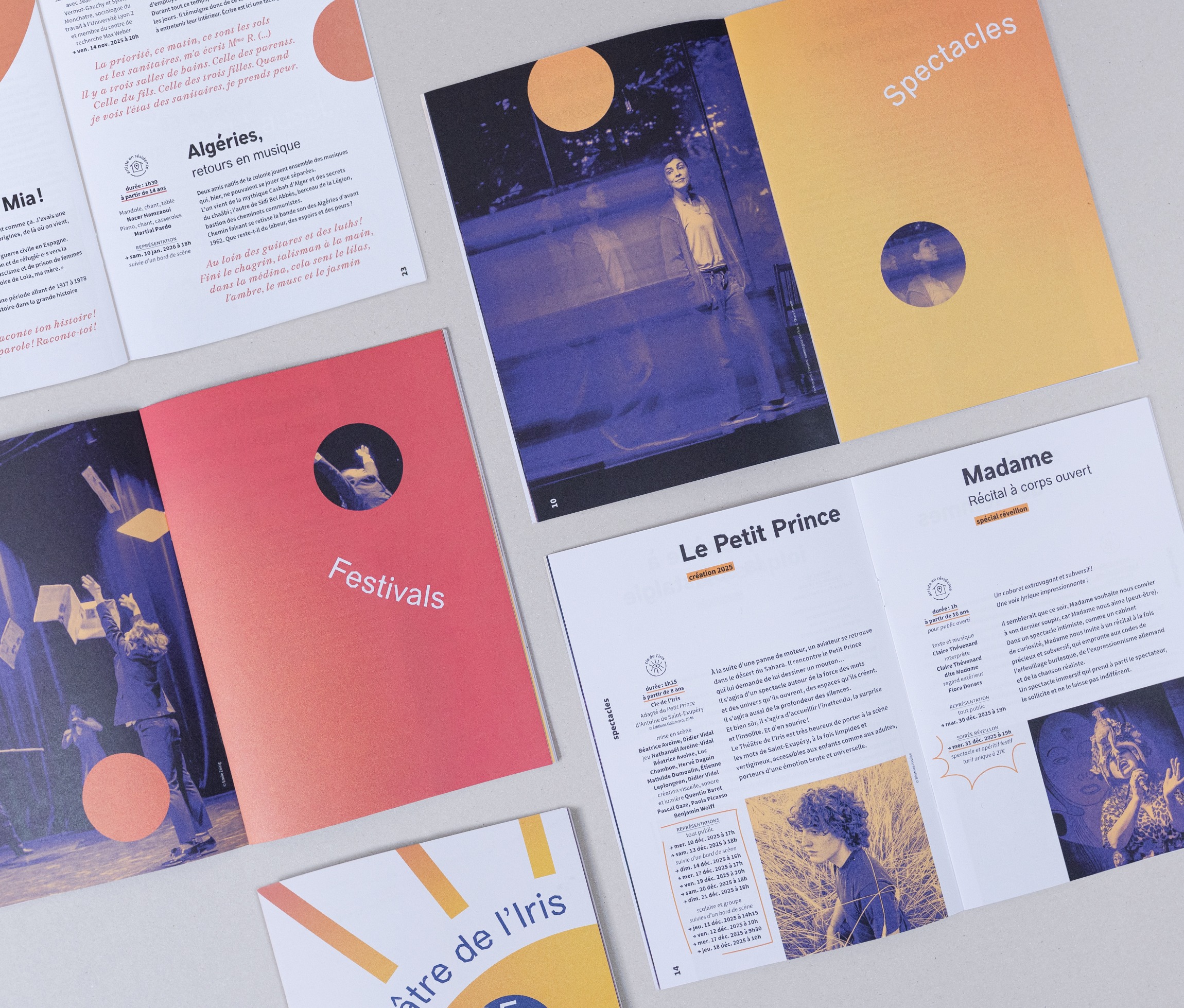 brochure programme de saison du Théâtre de l'Iris