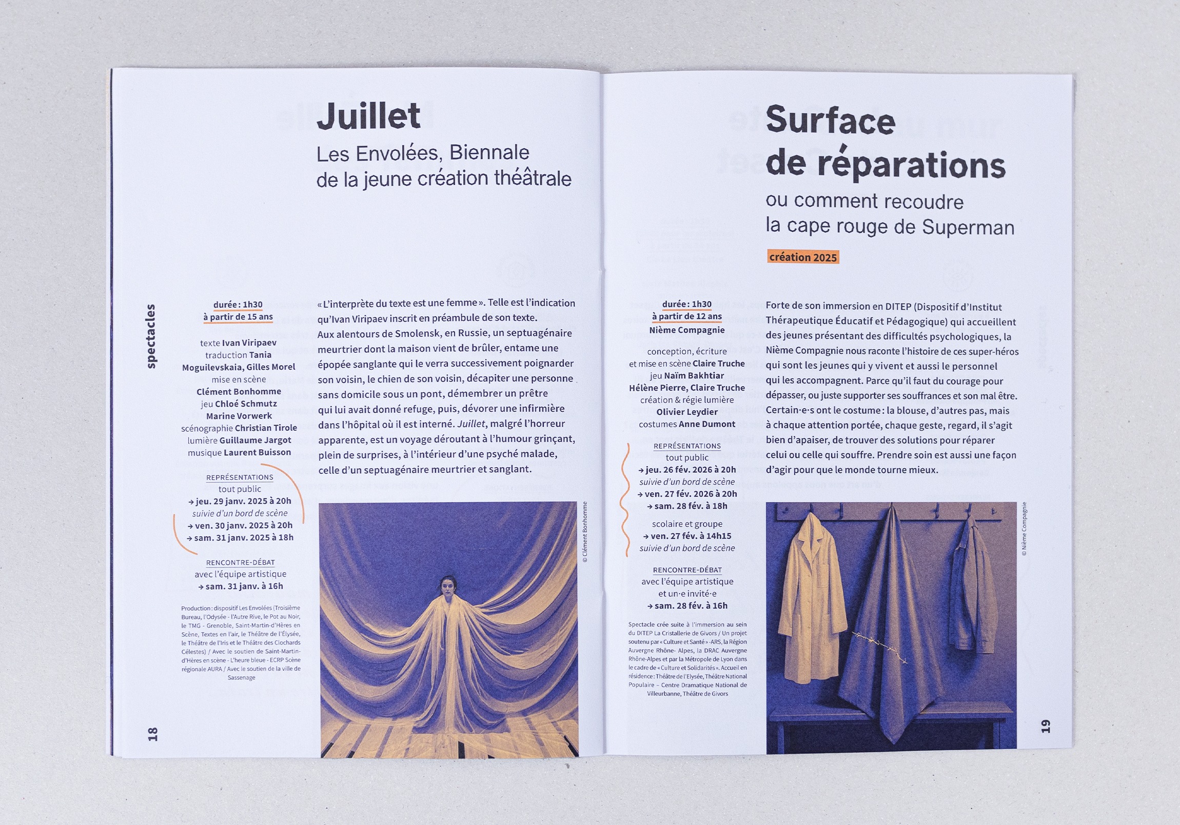 brochure programme de saison du Théâtre de l'Iris